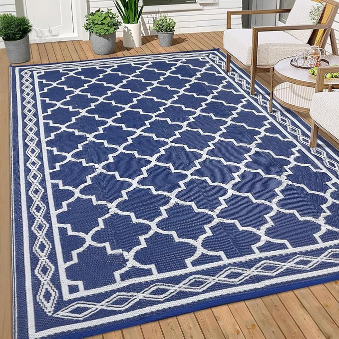 GAOMON Outdoor Rug for Patio Reversible Plastic Camping Rugs