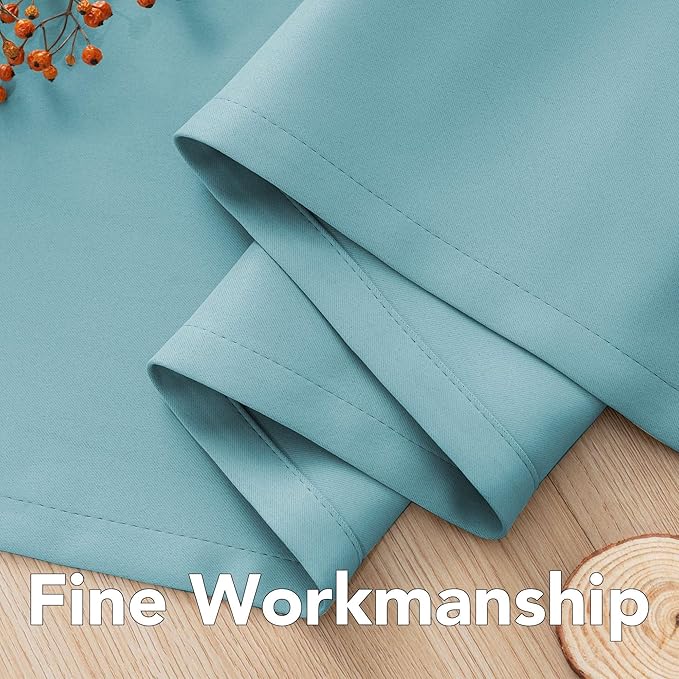 H.VERSAILTEX Blackout Curtains for Bedroom Living Room Thermal Insulated Drapes Innovated Microfiber Window Panels Drapes, Grommet Top, 52 by 96 - Inch -Set of 2 - Aqua