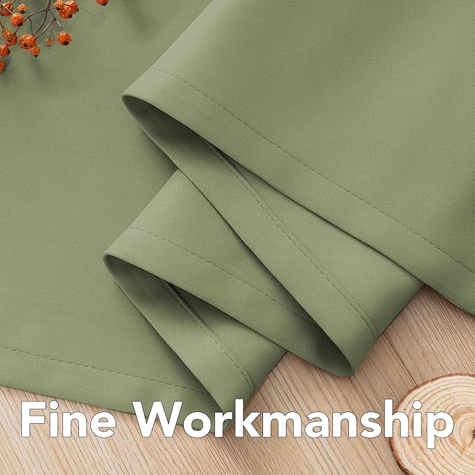 H.VERSAILTEX Premium Blackout Thermal Insulated Room Darkening Curtains for Bedroom/Living Room - Classic Grommet Top (2 Panels, Sage, 52 Inch by 96 Inch)