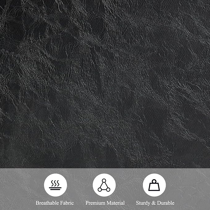 Furniliving 55” End of Bed Bench, Bedroom Bench with Button-Tufted, Large Upholstered Storage Ottoman Benches Entryway Bench with Storage Shoe Cabinet Bench, for Bedroom, Living Room, PU, Black