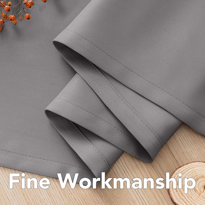 H.VERSAILTEX Blackout Curtains for Bedroom Thermal Insulated Room Darkening Living Room Curtains 84 Inch Long Grommet Privacy Protection Window Curtain Panels/Drapes for Nursery,2 Panels,Grey