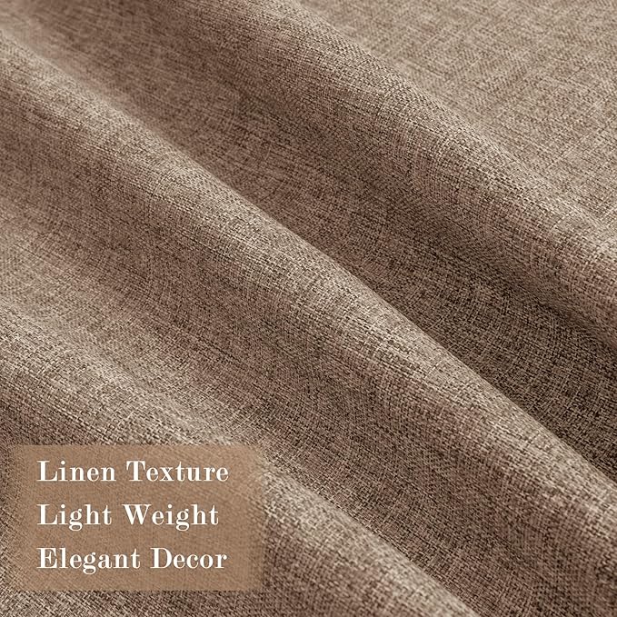 120" Wx108 L Linen Room Divider Drapes for Doorway/Glass Window/Sliding Door/Patio, Extra Wide Pinch Pleated Full Blackout Curtains for Girls Boys Teen Kids Room, 1 Panel, Taupe